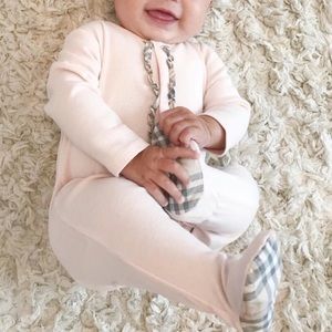 Burberry baby girl footie/onsie - 3 months
